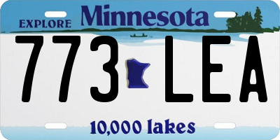 MN license plate 773LEA