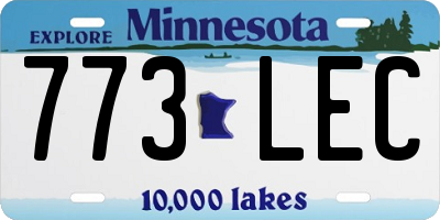 MN license plate 773LEC