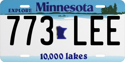 MN license plate 773LEE