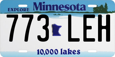 MN license plate 773LEH