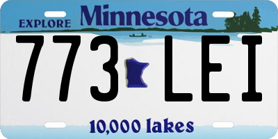 MN license plate 773LEI