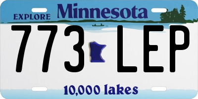 MN license plate 773LEP