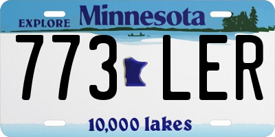 MN license plate 773LER
