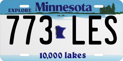 MN license plate 773LES