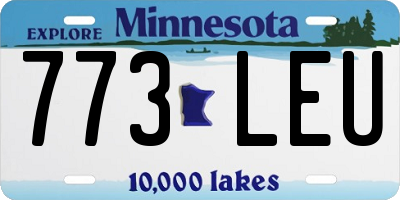 MN license plate 773LEU