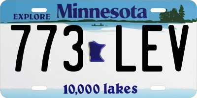 MN license plate 773LEV