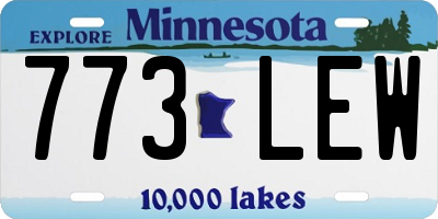 MN license plate 773LEW