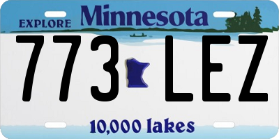 MN license plate 773LEZ