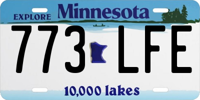 MN license plate 773LFE