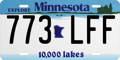 MN license plate 773LFF