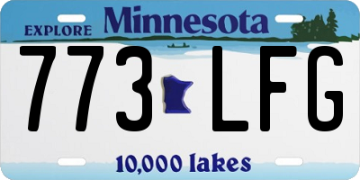 MN license plate 773LFG