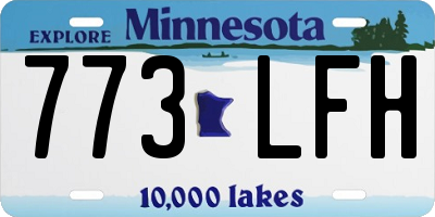 MN license plate 773LFH