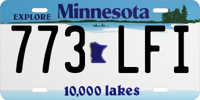 MN license plate 773LFI