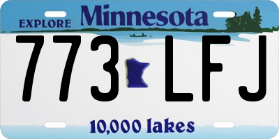 MN license plate 773LFJ