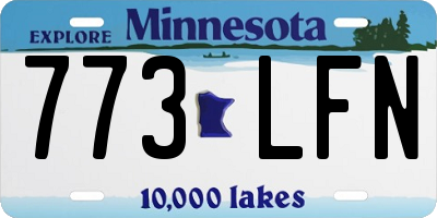 MN license plate 773LFN