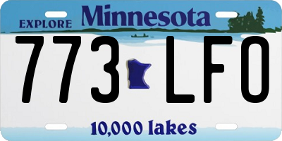 MN license plate 773LFO