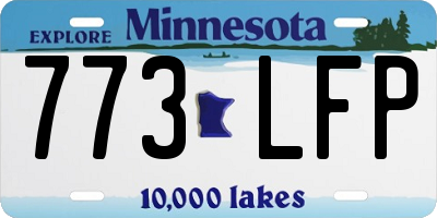 MN license plate 773LFP