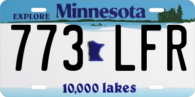 MN license plate 773LFR