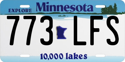 MN license plate 773LFS