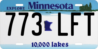 MN license plate 773LFT