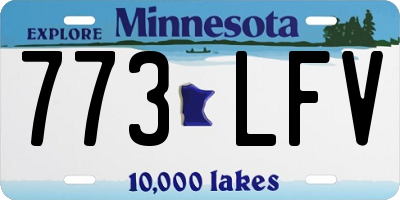 MN license plate 773LFV