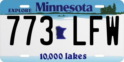 MN license plate 773LFW