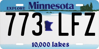 MN license plate 773LFZ