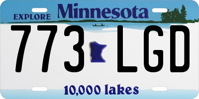 MN license plate 773LGD