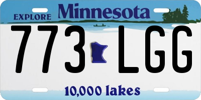 MN license plate 773LGG