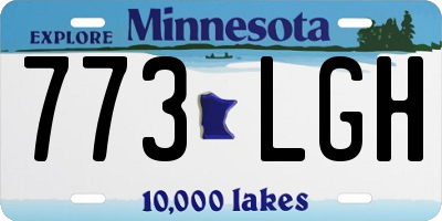MN license plate 773LGH