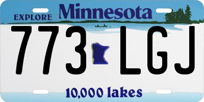 MN license plate 773LGJ