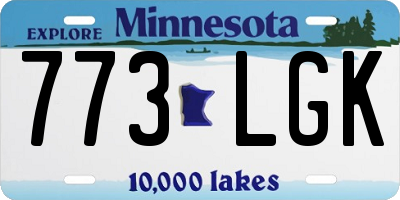 MN license plate 773LGK