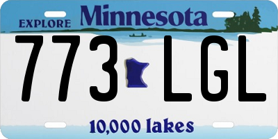 MN license plate 773LGL