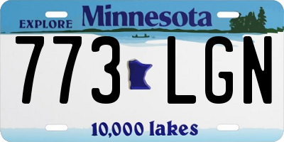 MN license plate 773LGN