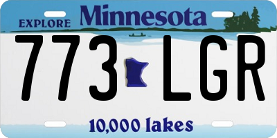 MN license plate 773LGR