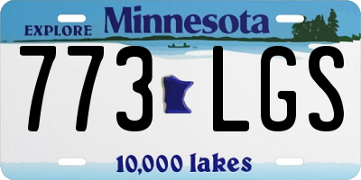 MN license plate 773LGS