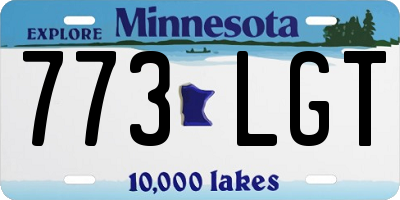MN license plate 773LGT