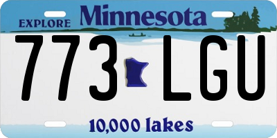 MN license plate 773LGU