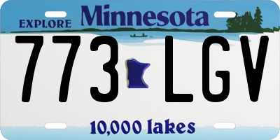 MN license plate 773LGV