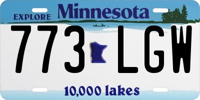 MN license plate 773LGW