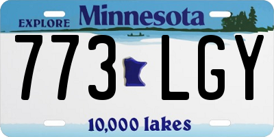 MN license plate 773LGY