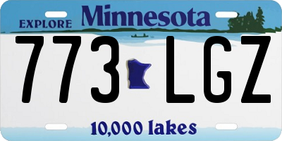 MN license plate 773LGZ