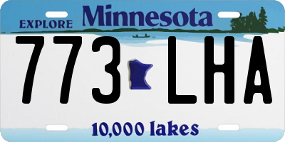MN license plate 773LHA