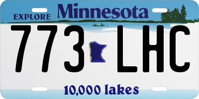 MN license plate 773LHC