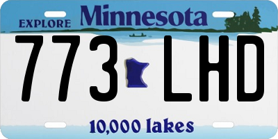 MN license plate 773LHD