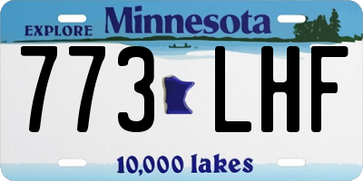 MN license plate 773LHF