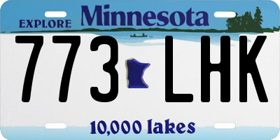 MN license plate 773LHK