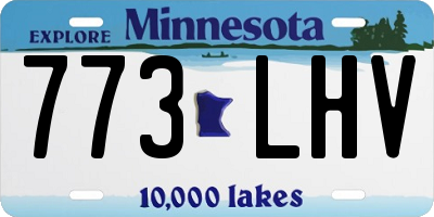 MN license plate 773LHV