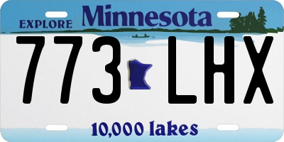 MN license plate 773LHX