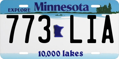 MN license plate 773LIA